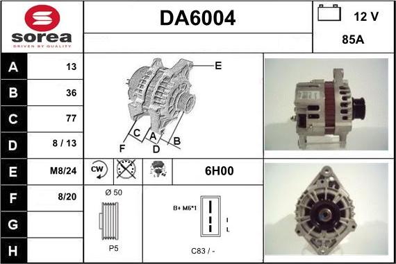 Sera DA6004 - Alternateur cwaw.fr