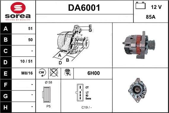 Sera DA6001 - Alternateur cwaw.fr