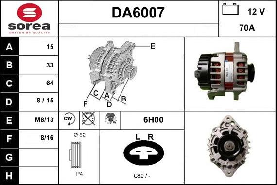 Sera DA6007 - Alternateur cwaw.fr