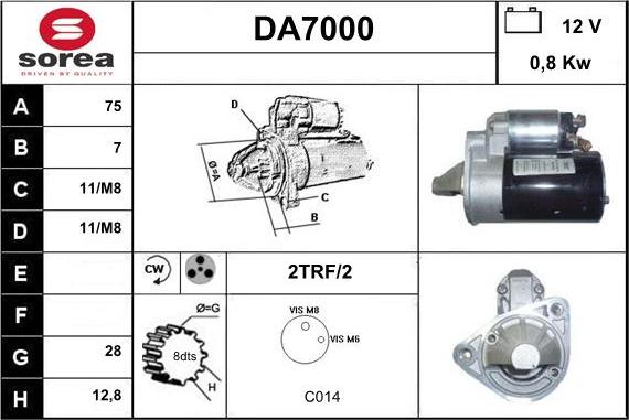 Sera DA7000 - Démarreur cwaw.fr