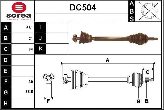 Sera DC504 - Arbre de transmission cwaw.fr