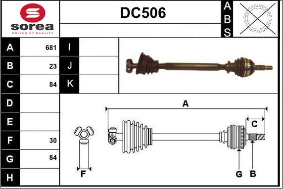 Sera DC506 - Arbre de transmission cwaw.fr