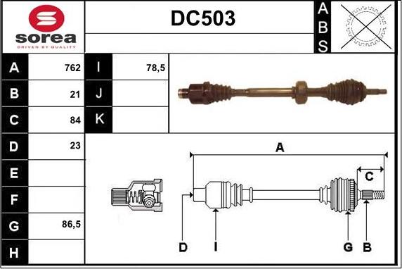 Sera DC503 - Arbre de transmission cwaw.fr