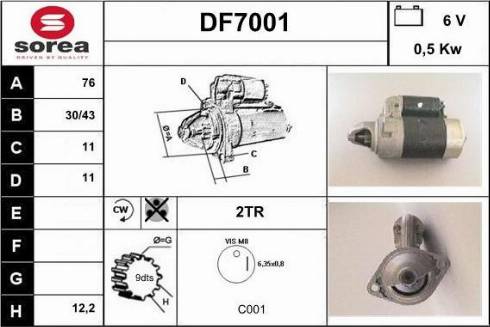 Sera DF7001 - Démarreur cwaw.fr