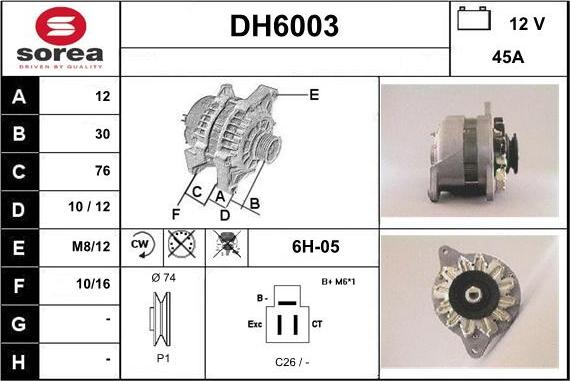 Sera DH6003 - Alternateur cwaw.fr