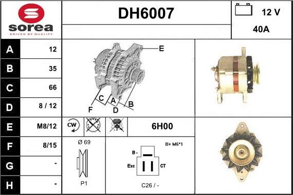 Sera DH6007 - Alternateur cwaw.fr