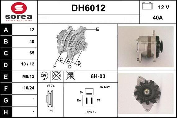 Sera DH6012 - Alternateur cwaw.fr