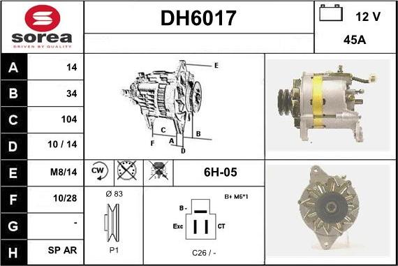 Sera DH6017 - Alternateur cwaw.fr