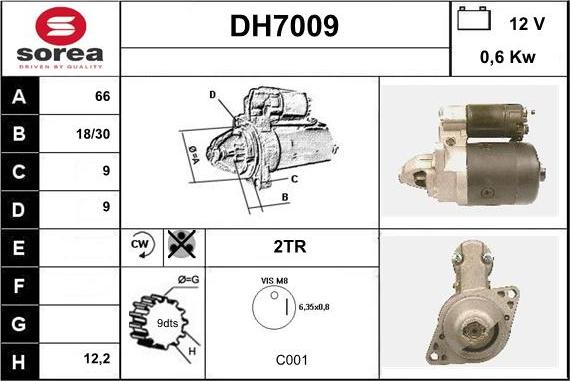 Sera DH7009 - Démarreur cwaw.fr