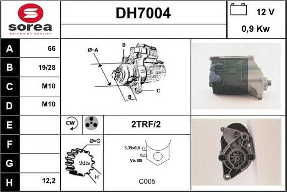 Sera DH7004 - Démarreur cwaw.fr