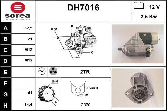 Sera DH7016 - Démarreur cwaw.fr