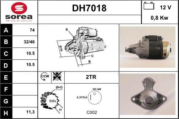 Sera DH7018 - Démarreur cwaw.fr