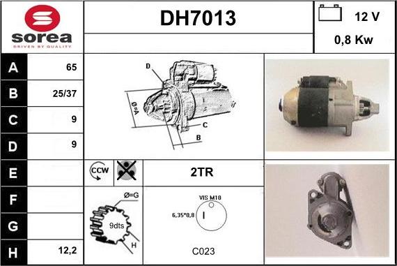 Sera DH7013 - Démarreur cwaw.fr