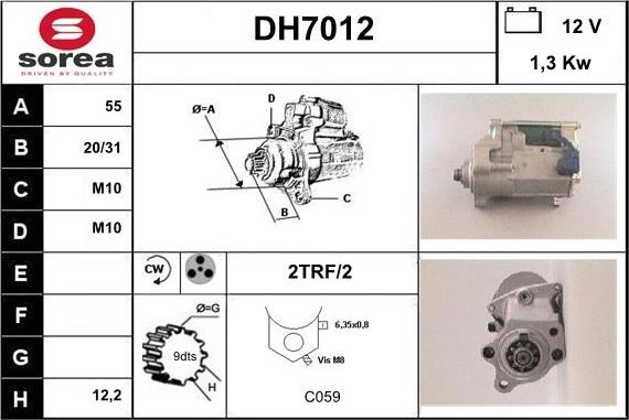 Sera DH7012 - Démarreur cwaw.fr