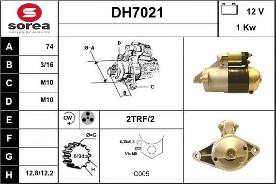 Sera DH7021 - Démarreur cwaw.fr