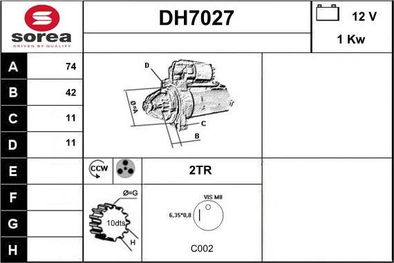 Sera DH7027 - Démarreur cwaw.fr