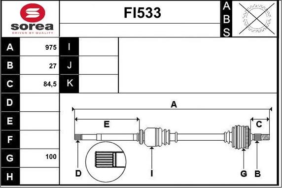 Sera FI533 - Arbre de transmission cwaw.fr