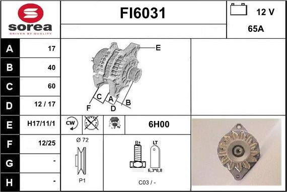 Sera FI6031 - Alternateur cwaw.fr