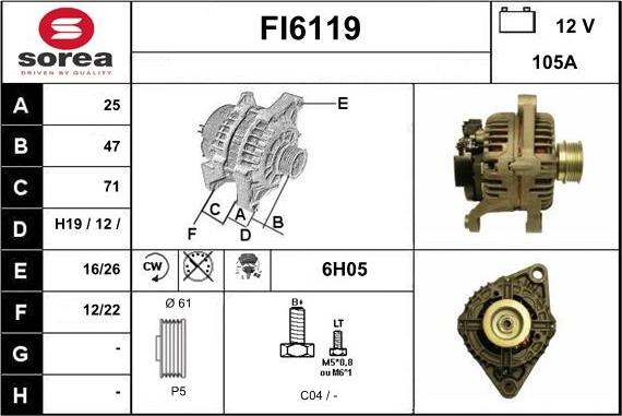 Sera FI6119 - Alternateur cwaw.fr