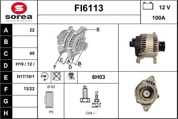 Sera FI6113 - Alternateur cwaw.fr