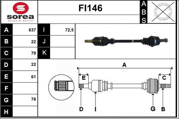 Sera FI146 - Arbre de transmission cwaw.fr