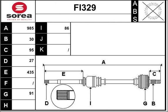 Sera FI329 - Arbre de transmission cwaw.fr