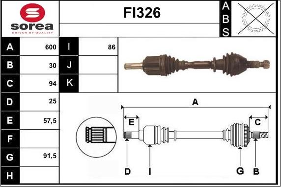 Sera FI326 - Arbre de transmission cwaw.fr