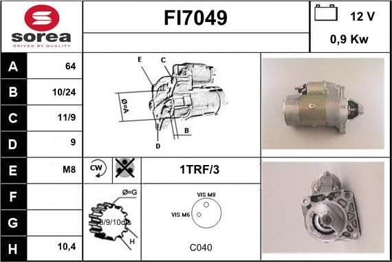 Sera FI7049 - Démarreur cwaw.fr