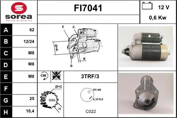 Sera FI7041 - Démarreur cwaw.fr