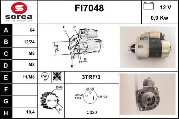 Sera FI7048 - Démarreur cwaw.fr