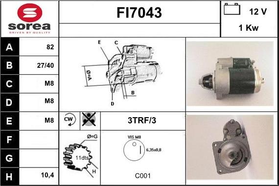 Sera FI7043 - Démarreur cwaw.fr