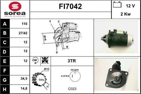 Sera FI7042 - Démarreur cwaw.fr