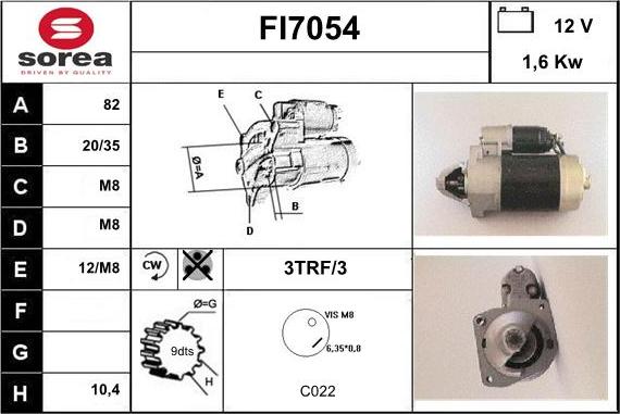 Sera FI7054 - Démarreur cwaw.fr