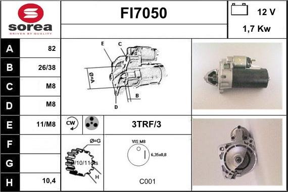 Sera FI7050 - Démarreur cwaw.fr