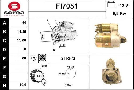 Sera FI7051 - Démarreur cwaw.fr