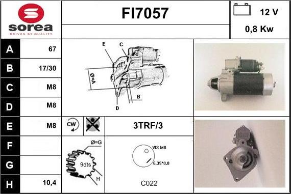 Sera FI7057 - Démarreur cwaw.fr