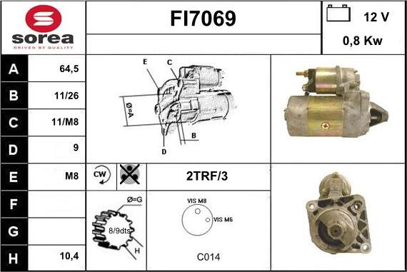 Sera FI7069 - Démarreur cwaw.fr