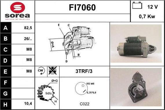 Sera FI7060 - Démarreur cwaw.fr