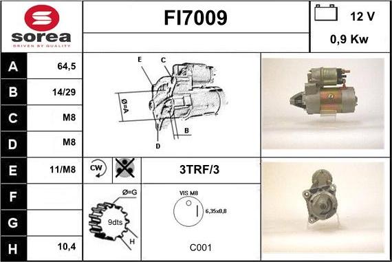 Sera FI7009 - Démarreur cwaw.fr