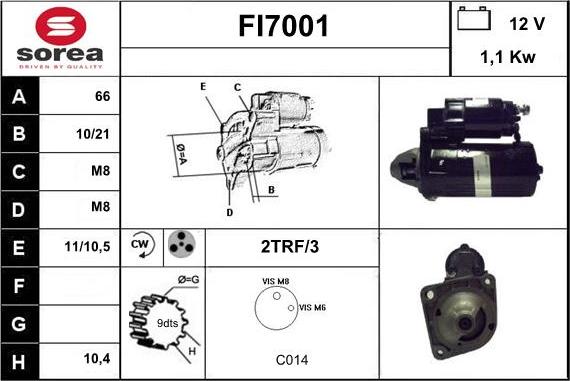 Sera FI7001 - Démarreur cwaw.fr