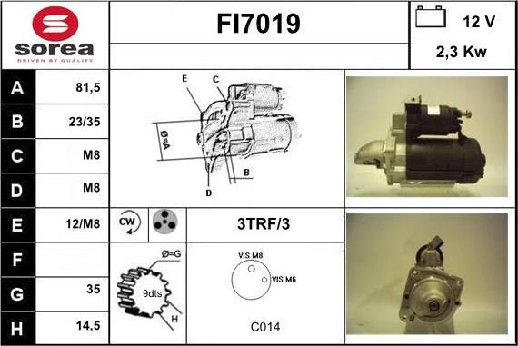 Sera FI7019 - Démarreur cwaw.fr