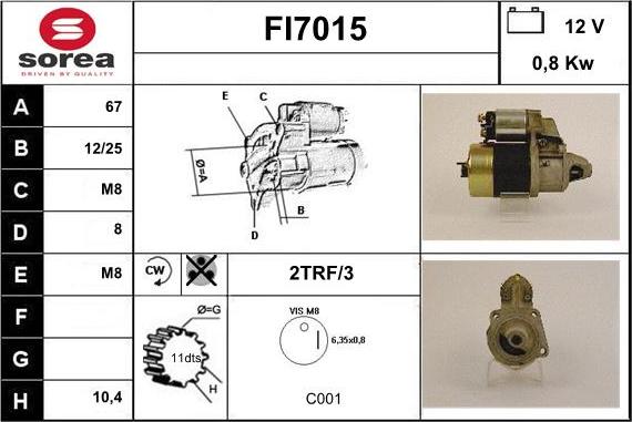 Sera FI7015 - Démarreur cwaw.fr