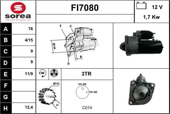 Sera FI7080 - Démarreur cwaw.fr