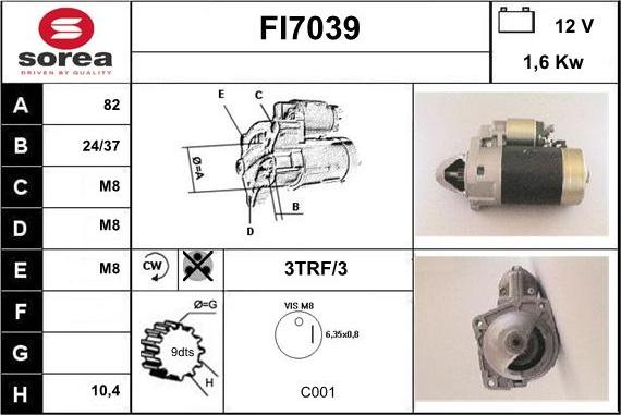 Sera FI7039 - Démarreur cwaw.fr