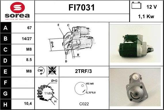 Sera FI7031 - Démarreur cwaw.fr