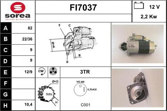 Sera FI7037 - Démarreur cwaw.fr