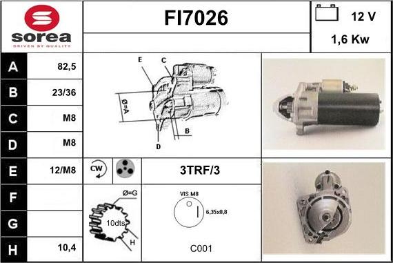 Sera FI7026 - Démarreur cwaw.fr