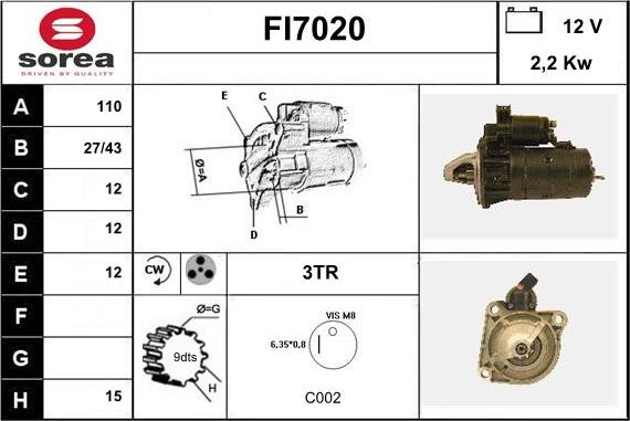 Sera FI7020 - Démarreur cwaw.fr