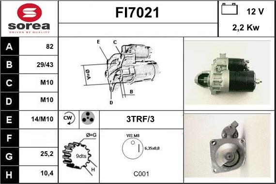 Sera FI7021 - Démarreur cwaw.fr