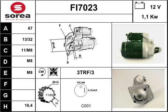 Sera FI7023 - Démarreur cwaw.fr